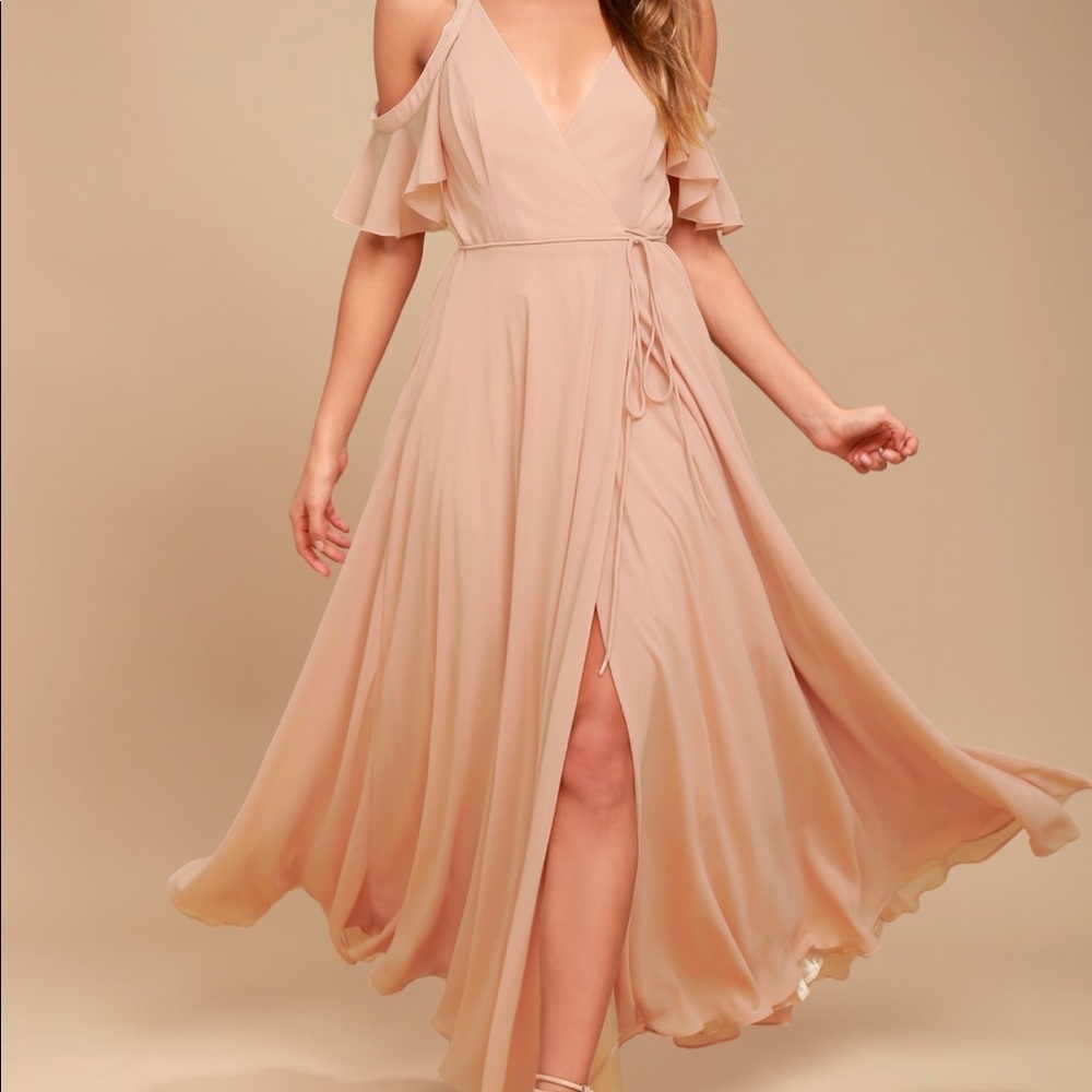 Blush wrap dress